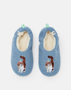 JNR Slippet Felt Mule with Applique - Party Cat