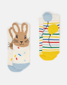 Peter Rabbit Neat Feet 2 pack of Socks -Peter Party Rabbit