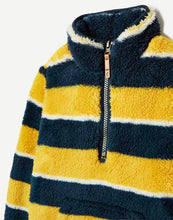 Load image into Gallery viewer, Woozle Overhead Fleece - Navy Yellow Stripe