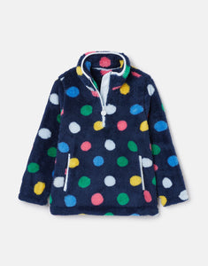 Merridie Printed Fleece - Navy Spot