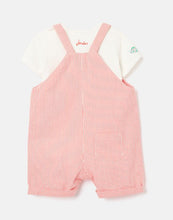 Load image into Gallery viewer, Duncan Woven Dungaree Set - Pink Crab