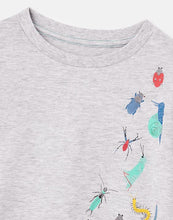 Load image into Gallery viewer, Ben Screenprint Short Sleeve T-Shirt  - Grey Bugs