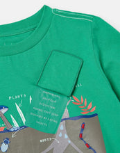 Load image into Gallery viewer, Chomp Interactive Applique Short Sleeve T-Shirt  - Green Earth