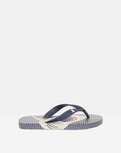 Load image into Gallery viewer, Blue Stripe Shark Flip Flop Joules