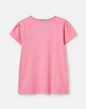 Load image into Gallery viewer, Cassie Short Sleeve Heart Patch T‐Shirt - Aurora Pink