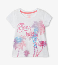 Load image into Gallery viewer, Glimmer Palms Tie Back Tee - White