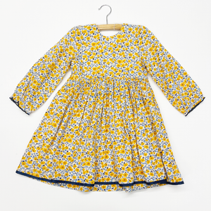 Girls Amma Dress - Golden Ditsy Floral