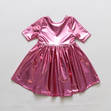 Load image into Gallery viewer, Girls Steph Dress - Pink Lame
