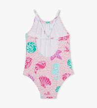 Load image into Gallery viewer, Over the Rainbow Ruffle Sleeve Swimsuit - White