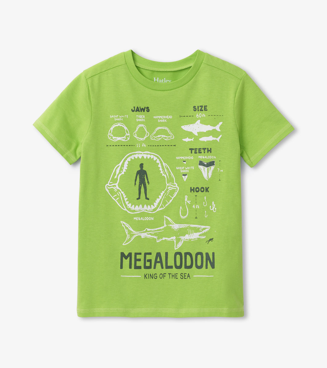 Megalodon Graphic Tee - Lime Green
