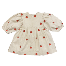 Load image into Gallery viewer, Girls Bea Dress - Lark Check w/ Pumpkin Embroidery