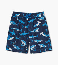 Load image into Gallery viewer, Dee-Sea Sharks Swim Trunks - Peacoat