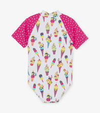 Load image into Gallery viewer, Cool Treats Rashguard One Piece - White