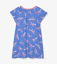 Load image into Gallery viewer, Dazzling Dragonflies Tee Shirt Dress - Granda Sky