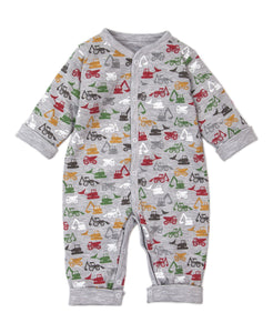 Construction Countdown Reversible Playsuit - Grey