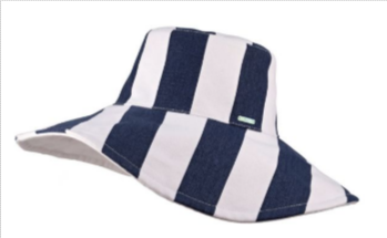 Girls Wide Brim - Hope - Navy/White