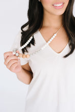 Load image into Gallery viewer, Naturalist Wood + Silicone Necklace - White Gray