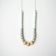 Load image into Gallery viewer, Naturalist Wood + Silicone Necklace - Mint Sage