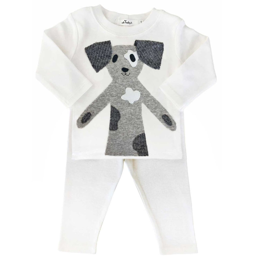 oh baby! Two Piece Set - Spot Dog - Cream