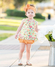Load image into Gallery viewer, Spring Fling Knit Ruffle Swing Top and bottom