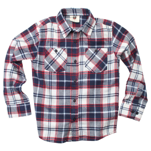 Plaid LS Shirt F19 Midnight