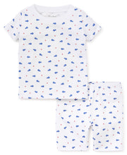 Load image into Gallery viewer, Whales Print Blue Short Pajama Set