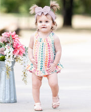 Load image into Gallery viewer, Rainbow Hearts Knit Ruffle Swing Top and Bottoms