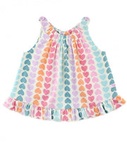 Load image into Gallery viewer, Rainbow Hearts Knit Ruffle Swing Top and Bottoms