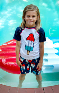 Swim Trunks - Red, White & Blue