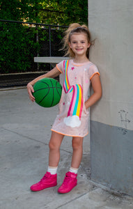 Raylee Dress - Large Rainbow - Novelty Heather