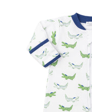 Load image into Gallery viewer, PJs Alligator Alley Footie w/ Zip PRT - Green