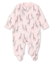 Load image into Gallery viewer, Giraffes Footie w/ Zip PRT - Multi Pink