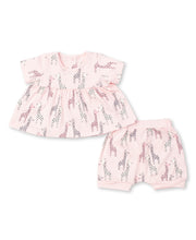 Load image into Gallery viewer, Giraffes Short Set PRT- Multi Pink