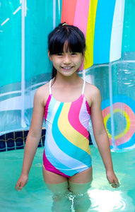 Taylor Swimsuit - Rainbow Stripes
