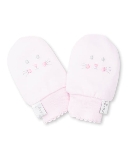 Gingham Bunnies Mitts - Pink