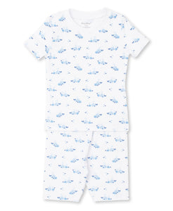 Whale Wishes Short PJ Set Snug PRT - Light Blue