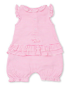 Whale Wishes Short Playsuit STR - Fuchsia