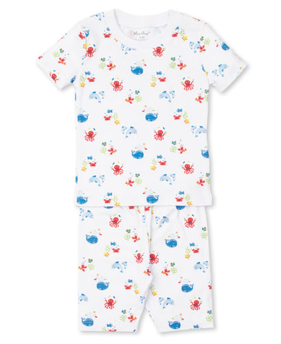 Ocean Outing Short PJ Set Snug PRT - Multi Blue