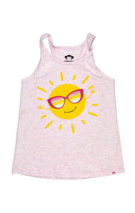 Twisted Strap Tank - Pink Slub