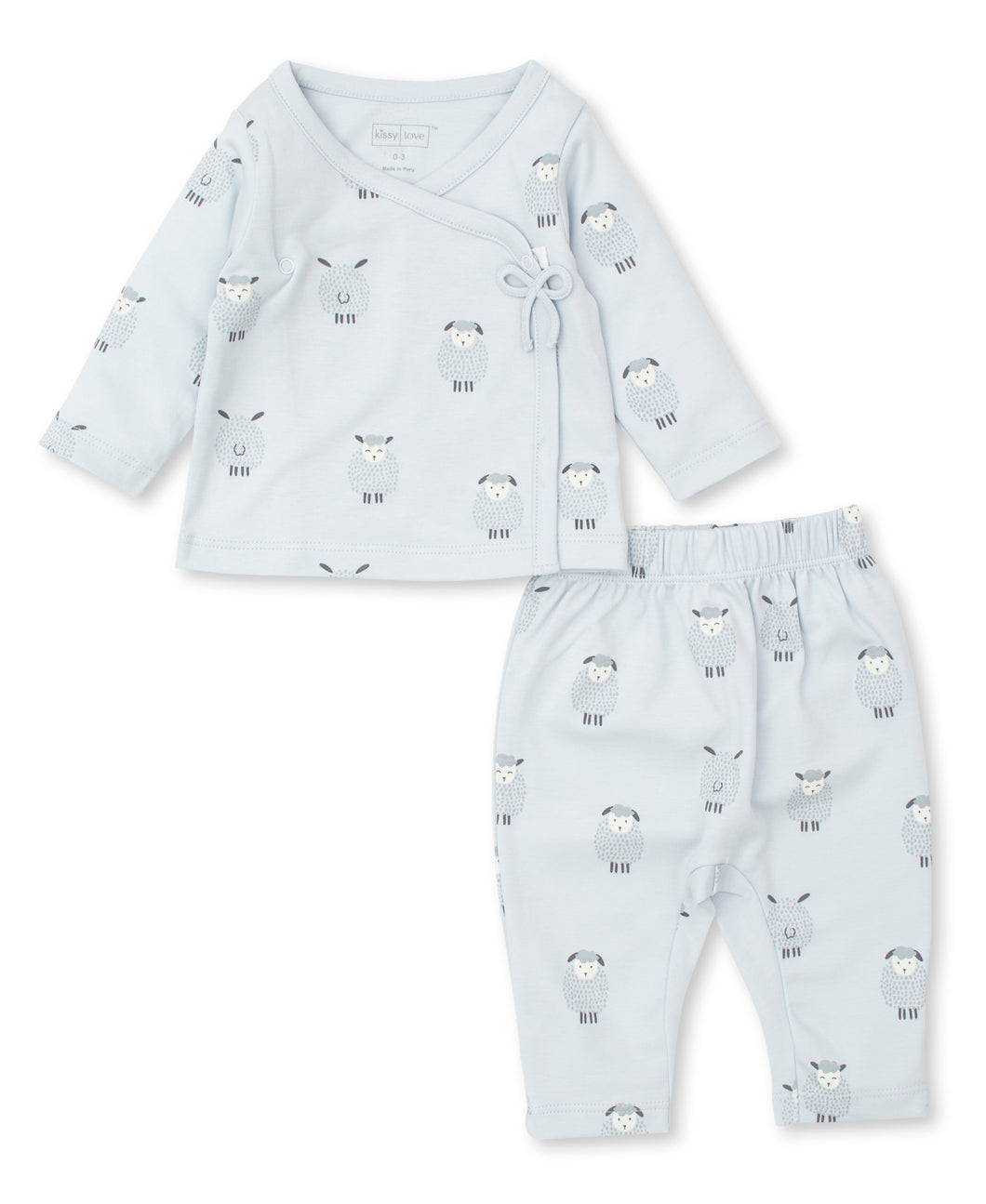 Baa Baa Lambs Pant Set PRT - Light Blue