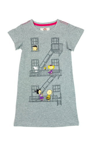 Peanuts Dress - Heather Mist