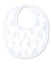 Load image into Gallery viewer, Giraffe Grins Bib PRT - Light Blue