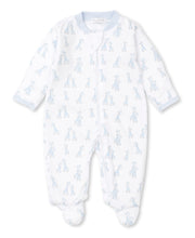 Load image into Gallery viewer, Giraffe Grins Footie w/ Zip PRT - Light Blue