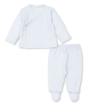 Load image into Gallery viewer, SCE Lovey Lambs Footed Pant Set w/ HE - Light Blue