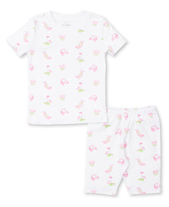 Golf Club Short PJ Set Snug PRT - Multi Pink