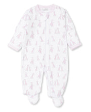 Load image into Gallery viewer, Giraffe Grins Footie w/ Zip PRT - Pink