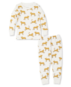 Little Leopard Pajama Set Snug PRT - Gold