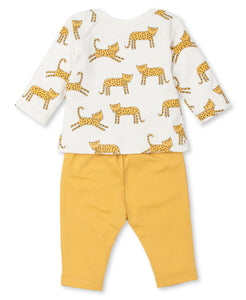 Little Leopard Pant Set Mix - Gold