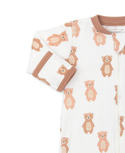 Load image into Gallery viewer, Bear Basics Footie w/ Zip PRT - Brown