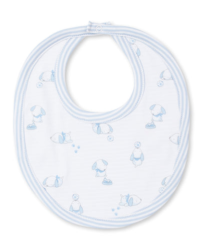 Peppy Pups Reversible Bib - Light Blue